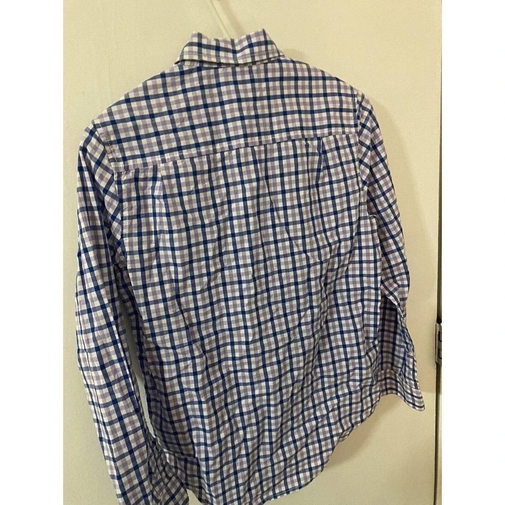 Child’s Place Boys Button Down Check Shirt S‎ L Purple And Navy